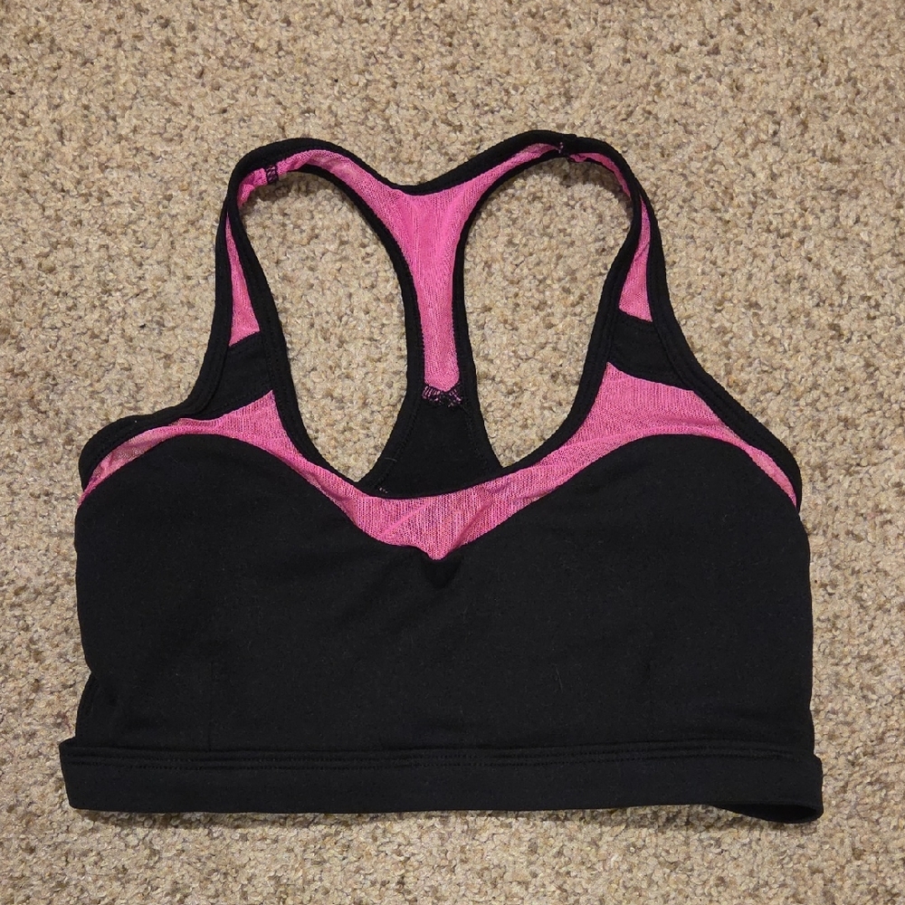 Bombshell Sportswear Black and Pink Sports Bra